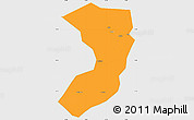 Political Simple Map of Nanjiang, single color outside