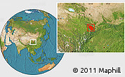 Satellite Location Map of Nanping