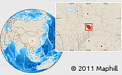 Shaded Relief Location Map of Nanping
