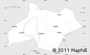 Silver Style Simple Map of Neijiang