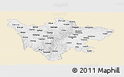 Classic Style Panoramic Map of Sichuan, single color outside