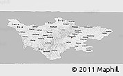 Gray Panoramic Map of Sichuan, single color outside