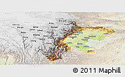 Physical Panoramic Map of Sichuan, lighten
