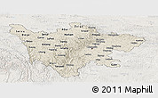 Shaded Relief Panoramic Map of Sichuan, lighten