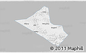 Gray 3D Map of Peng An, single color outside