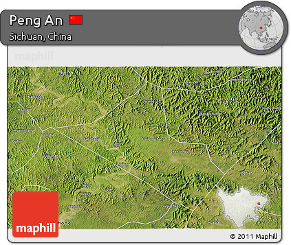 Satellite 3D Map of Peng An