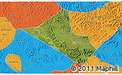 Satellite 3D Map of Peng An, political outside