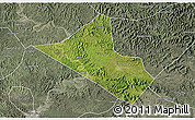 Satellite 3D Map of Peng An, semi-desaturated