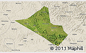 Satellite 3D Map of Peng An, shaded relief outside
