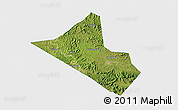 Satellite 3D Map of Peng An, single color outside