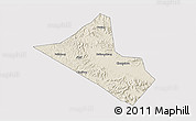 Shaded Relief 3D Map of Peng An, cropped outside