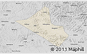 Shaded Relief 3D Map of Peng An, desaturated
