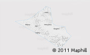 Silver Style 3D Map of Peng An, single color outside