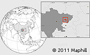 Blank Location Map of Peng An, highlighted country, highlighted parent region