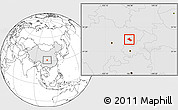 Blank Location Map of Peng An, highlighted country