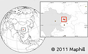 Blank Location Map of Peng An, highlighted parent region