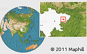 Satellite Location Map of Peng An, highlighted parent region