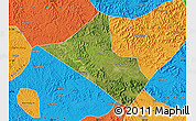Satellite Map of Peng An, political outside