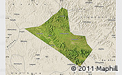 Satellite Map of Peng An, shaded relief outside