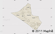 Shaded Relief Map of Peng An, cropped outside
