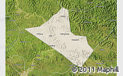 Shaded Relief Map of Peng An, satellite outside