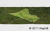 Satellite Panoramic Map of Peng An, darken