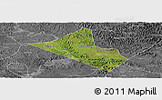 Satellite Panoramic Map of Peng An, desaturated