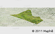 Satellite Panoramic Map of Peng An, lighten