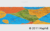 Satellite Panoramic Map of Peng An, political outside