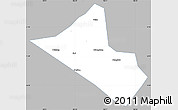 Gray Simple Map of Peng An, single color outside