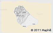 Classic Style 3D Map of Peng Xian, single color outside