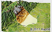 Physical 3D Map of Peng Xian, satellite outside