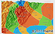 Political 3D Map of Peng Xian