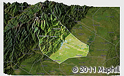 Satellite 3D Map of Peng Xian, darken