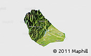 Satellite 3D Map of Peng Xian, single color outside