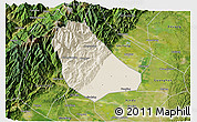 Shaded Relief 3D Map of Peng Xian, satellite outside