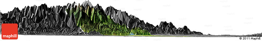 Satellite Horizon Map of Peng Xian, desaturated