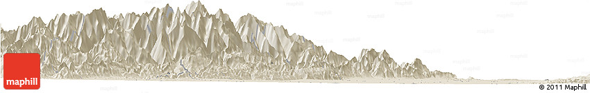 Shaded Relief Horizon Map of Peng Xian