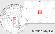 Blank Location Map of Peng Xian