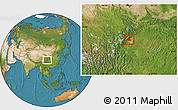 Satellite Location Map of Peng Xian