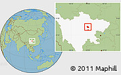 Savanna Style Location Map of Peng Xian, highlighted parent region