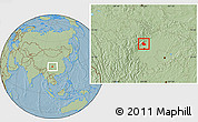 Savanna Style Location Map of Peng Xian, hill shading