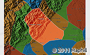 Political Map of Peng Xian, darken