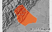 Political Map of Peng Xian, desaturated