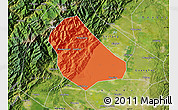 Political Map of Peng Xian, satellite outside