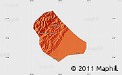 Political Map of Peng Xian, single color outside