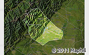 Satellite Map of Peng Xian, darken