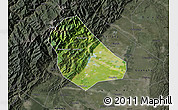 Satellite Map of Peng Xian, darken, semi-desaturated