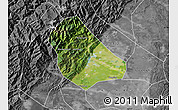 Satellite Map of Peng Xian, desaturated