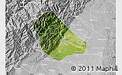 Satellite Map of Peng Xian, lighten, desaturated